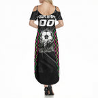 Personalised Matildas Australian Spirit Summer Maxi Dress Kangaroo Emu Coat Of Arms Soccer Ball