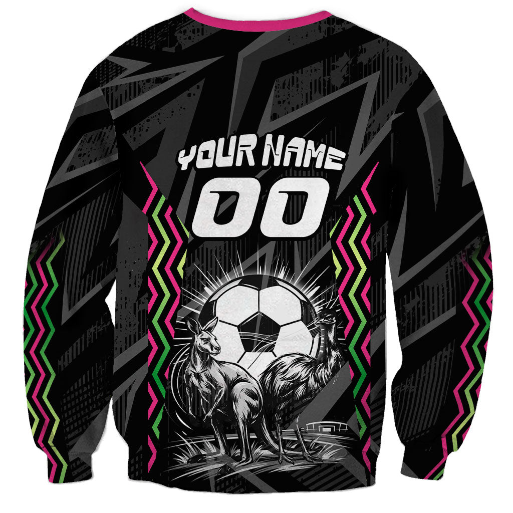 Personalised Matildas Australian Spirit Sweatshirt Kangaroo Emu Coat Of Arms Soccer Ball