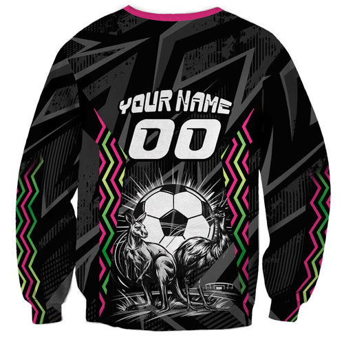 Personalised Matildas Australian Spirit Sweatshirt Kangaroo Emu Coat Of Arms Soccer Ball