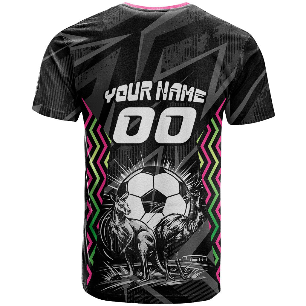 Personalised Matildas Australian Spirit T Shirt Kangaroo Emu Coat Of Arms Soccer Ball