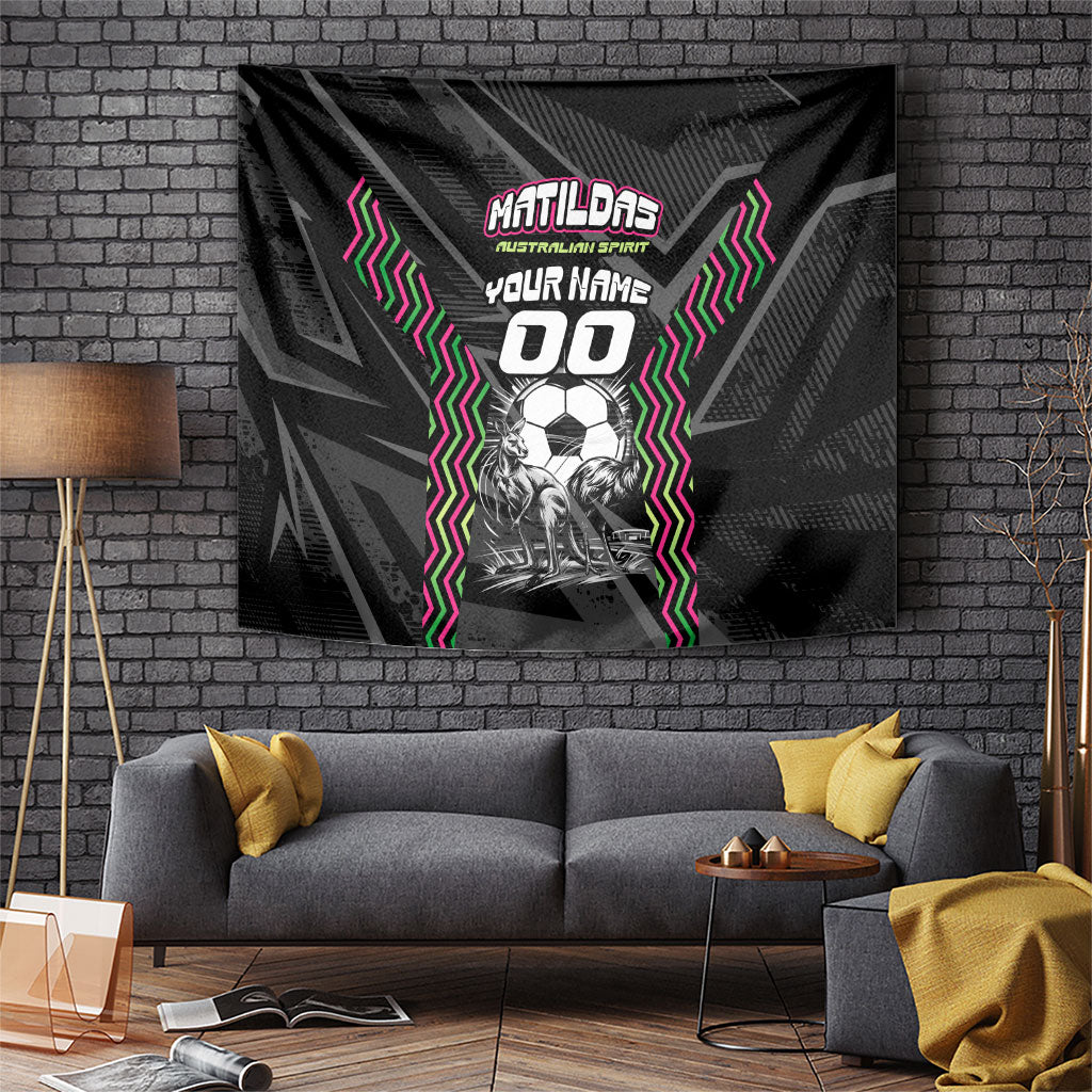 Personalised Matildas Australian Spirit Tapestry Kangaroo Emu Coat Of Arms Soccer Ball