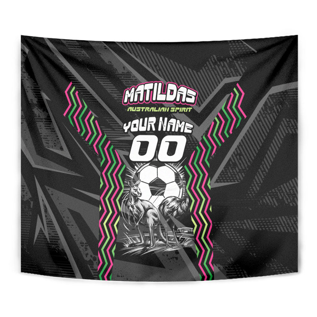 Personalised Matildas Australian Spirit Tapestry Kangaroo Emu Coat Of Arms Soccer Ball