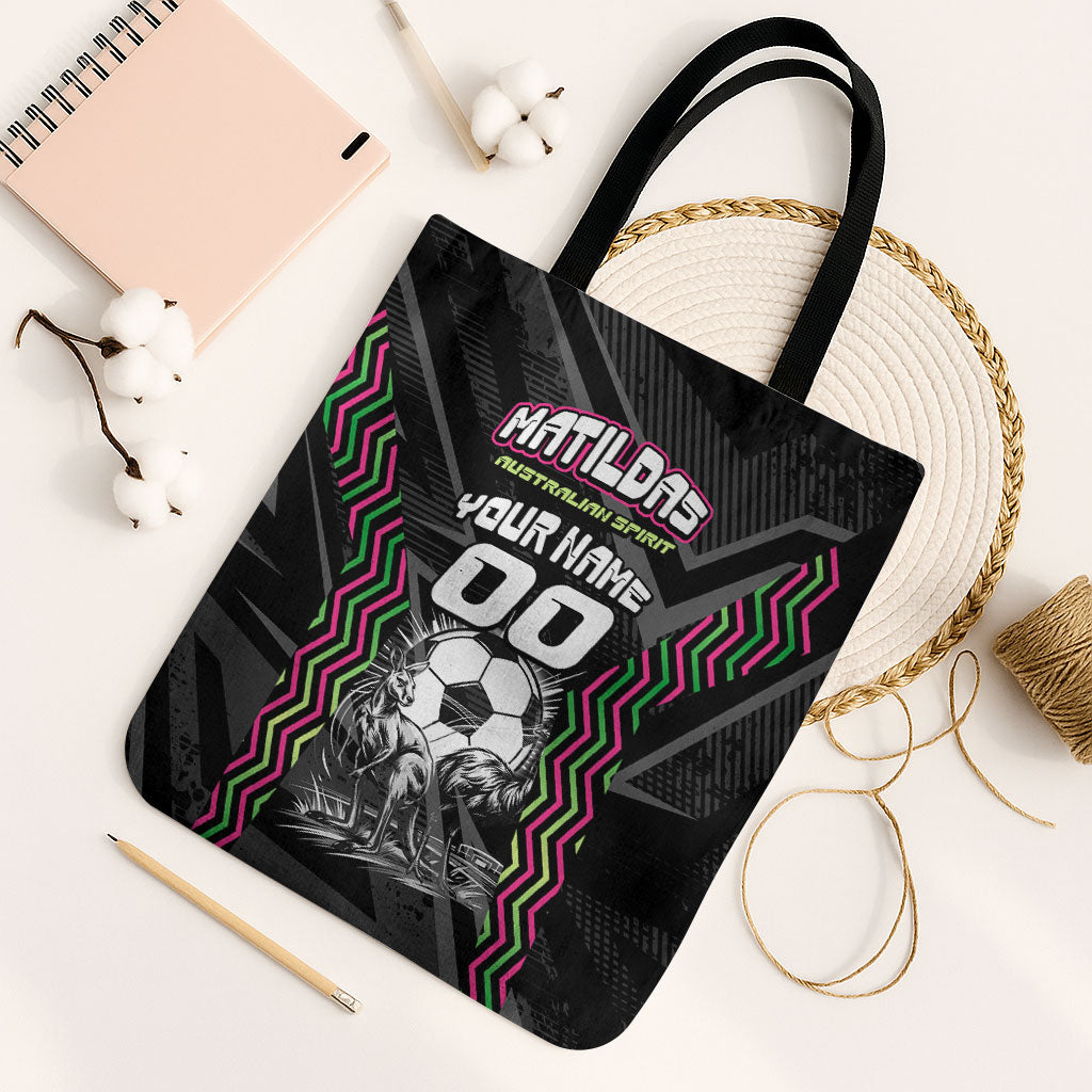 Personalised Matildas Australian Spirit Tote Bag Kangaroo Emu Coat Of Arms Soccer Ball