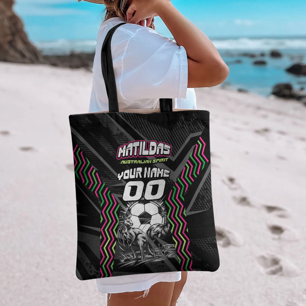 Personalised Matildas Australian Spirit Tote Bag Kangaroo Emu Coat Of Arms Soccer Ball
