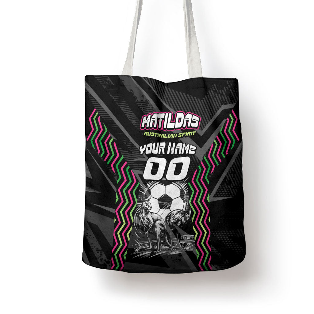 Personalised Matildas Australian Spirit Tote Bag Kangaroo Emu Coat Of Arms Soccer Ball