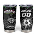 Personalised Matildas Australian Spirit Tumbler Cup Kangaroo Emu Coat Of Arms Soccer Ball