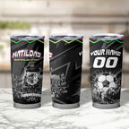 Personalised Matildas Australian Spirit Tumbler Cup Kangaroo Emu Coat Of Arms Soccer Ball