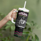 Personalised Matildas Australian Spirit Tumbler With Handle Kangaroo Emu Coat Of Arms Soccer Ball