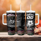Personalised Matildas Australian Spirit Tumbler With Handle Kangaroo Emu Coat Of Arms Soccer Ball
