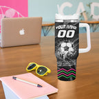 Personalised Matildas Australian Spirit Tumbler With Handle Kangaroo Emu Coat Of Arms Soccer Ball