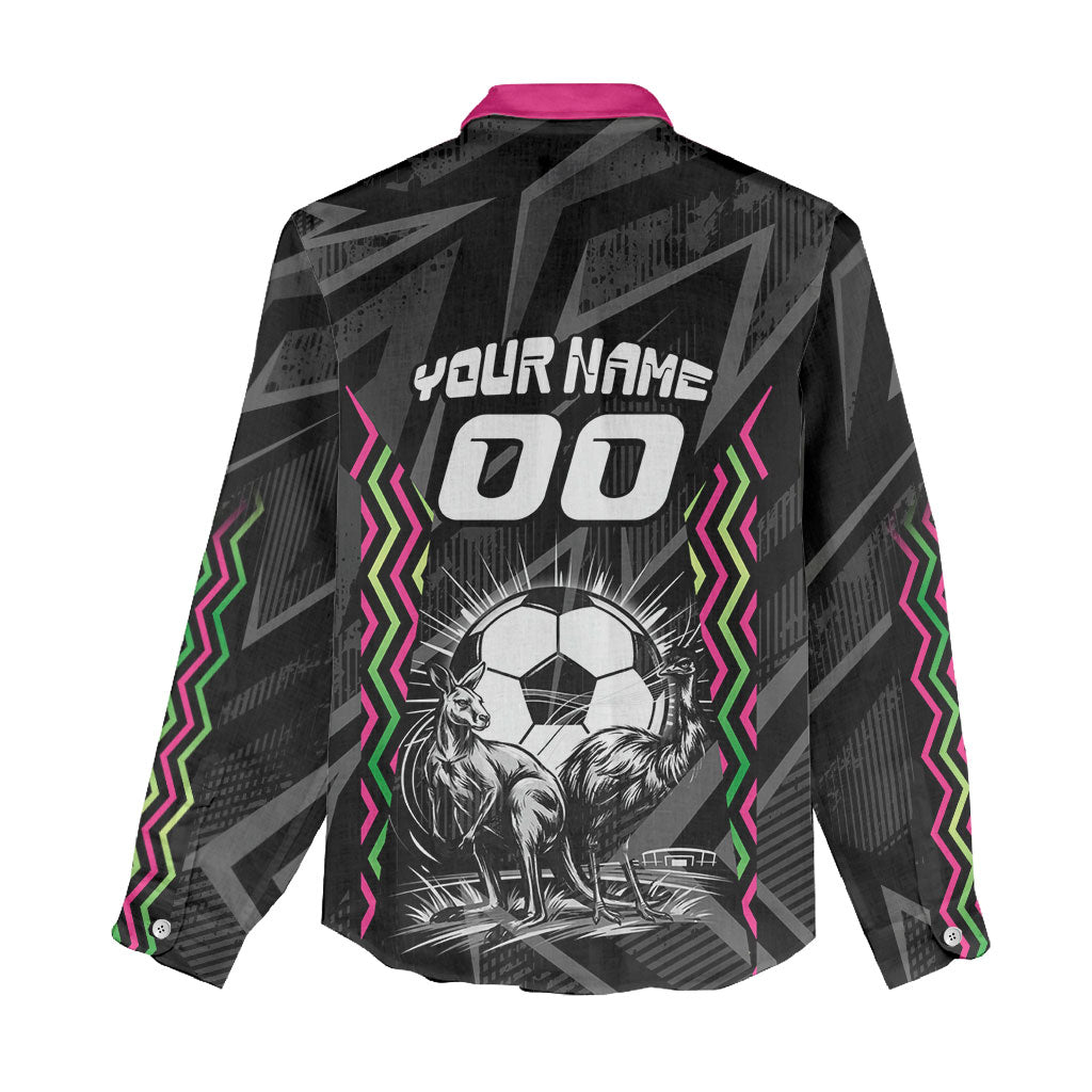 Personalised Matildas Australian Spirit Women Casual Shirt Kangaroo Emu Coat Of Arms Soccer Ball