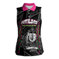 Personalised Matildas Australian Spirit Women Sleeveless Polo Shirt Kangaroo Emu Coat Of Arms Soccer Ball