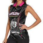 Personalised Matildas Australian Spirit Women Sleeveless Polo Shirt Kangaroo Emu Coat Of Arms Soccer Ball