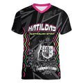 Personalised Matildas Australian Spirit Women V-Neck T-Shirt Kangaroo Emu Coat Of Arms Soccer Ball