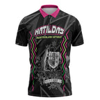 Personalised Matildas Australian Spirit Zipper Polo Shirt Kangaroo Emu Coat Of Arms Soccer Ball