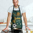 Matildas Game On Apron Indigenous Dot Art Soccer Ball With Southern Cross Stars