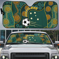 Matildas Game On Auto Sun Shade Indigenous Dot Art Soccer Ball With Southern Cross Stars