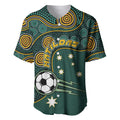 Matildas Game On Baseball Jersey Indigenous Dot Art Soccer Ball With Southern Cross Stars