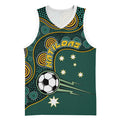 Matildas Game On Basketball Jersey Indigenous Dot Art Soccer Ball With Southern Cross Stars