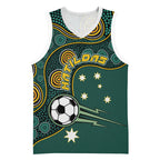Matildas Game On Basketball Jersey Indigenous Dot Art Soccer Ball With Southern Cross Stars