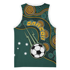 Matildas Game On Basketball Jersey Indigenous Dot Art Soccer Ball With Southern Cross Stars