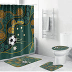 Matildas Game On Bathroom Set Indigenous Dot Art Soccer Ball With Southern Cross Stars