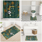 Matildas Game On Bathroom Set Indigenous Dot Art Soccer Ball With Southern Cross Stars