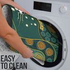Matildas Game On Bathroom Set Indigenous Dot Art Soccer Ball With Southern Cross Stars