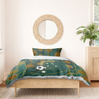 Matildas Game On Bedding Set Indigenous Dot Art Soccer Ball With Southern Cross Stars