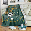Matildas Game On Blanket Indigenous Dot Art Soccer Ball With Southern Cross Stars
