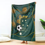 Matildas Game On Blanket Indigenous Dot Art Soccer Ball With Southern Cross Stars