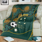 Matildas Game On Blanket Indigenous Dot Art Soccer Ball With Southern Cross Stars