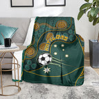 Matildas Game On Blanket Indigenous Dot Art Soccer Ball With Southern Cross Stars