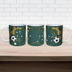 Matildas Game On Ceramic Mug Indigenous Dot Art Soccer Ball With Southern Cross Stars