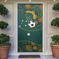 Matildas Game On Door Cover Indigenous Dot Art Soccer Ball With Southern Cross Stars
