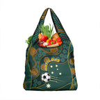 Matildas Game On Grocery Bag Indigenous Dot Art Soccer Ball With Southern Cross Stars