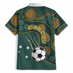 Matildas Game On Hawaiian Shirt Indigenous Dot Art Soccer Ball With Southern Cross Stars