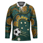 Matildas Game On Hockey Jersey Indigenous Dot Art Soccer Ball With Southern Cross Stars