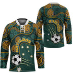 Matildas Game On Hockey Jersey Indigenous Dot Art Soccer Ball With Southern Cross Stars
