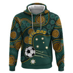 Matildas Game On Hoodie Indigenous Dot Art Soccer Ball With Southern Cross Stars