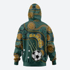 Matildas Game On Hoodie Indigenous Dot Art Soccer Ball With Southern Cross Stars