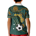 Matildas Game On Kid Polo Shirt Indigenous Dot Art Soccer Ball With Southern Cross Stars