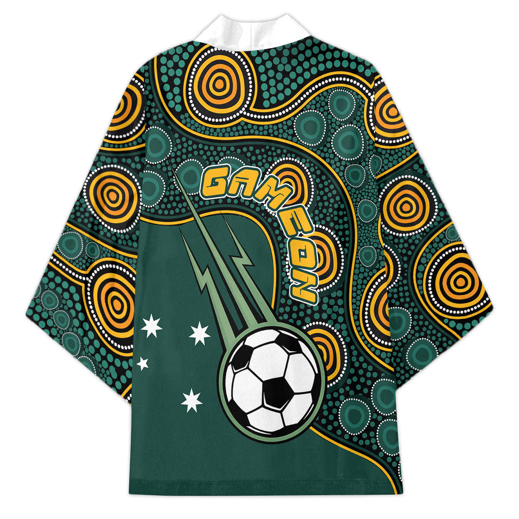 Matildas Game On Kimono Indigenous Dot Art Soccer Ball With Southern Cross Stars