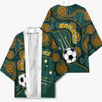 Matildas Game On Kimono Indigenous Dot Art Soccer Ball With Southern Cross Stars