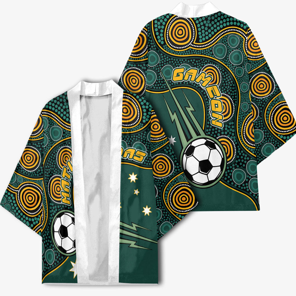 Matildas Game On Kimono Indigenous Dot Art Soccer Ball With Southern Cross Stars
