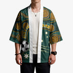 Matildas Game On Kimono Indigenous Dot Art Soccer Ball With Southern Cross Stars