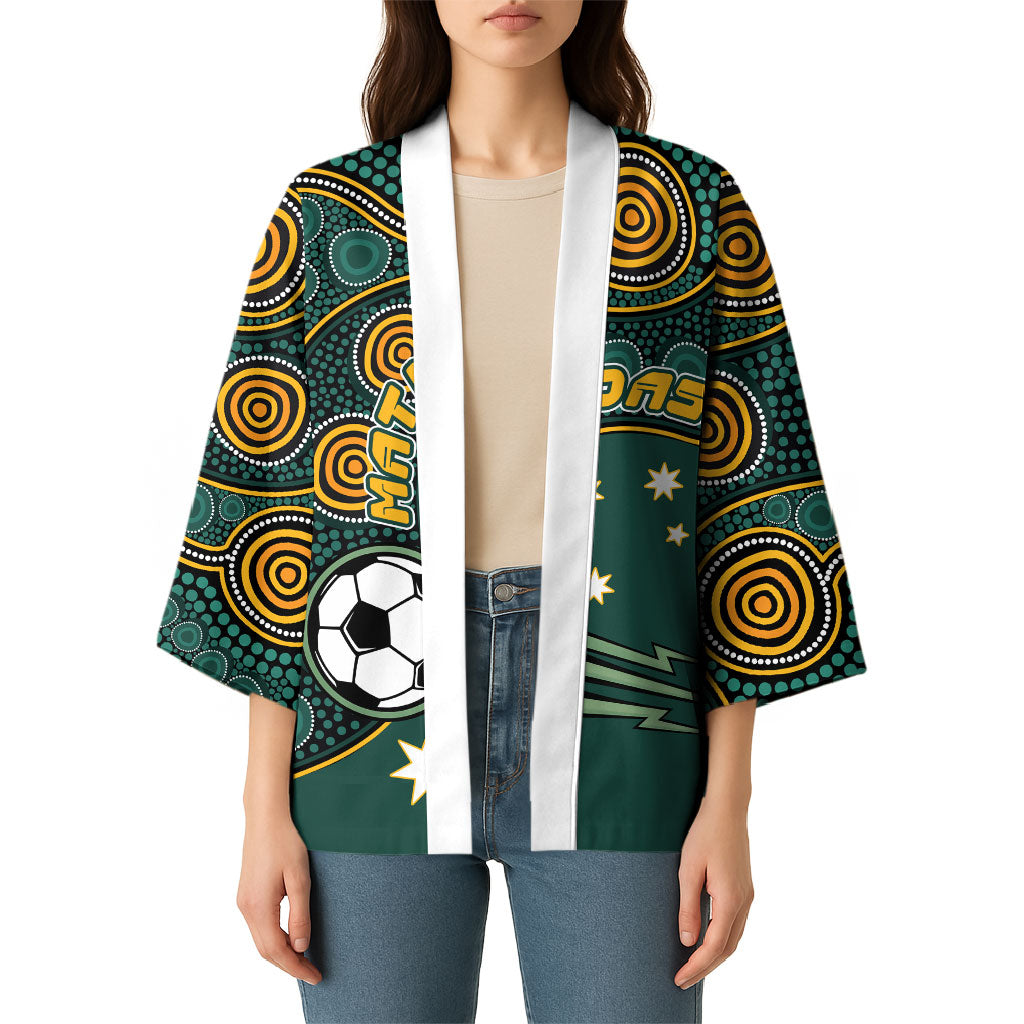 Matildas Game On Kimono Indigenous Dot Art Soccer Ball With Southern Cross Stars