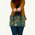 Matildas Game On Leather Bag Indigenous Dot Art Soccer Ball With Southern Cross Stars
