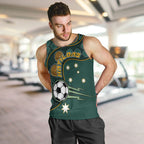 Matildas Game On Men Tank Top Indigenous Dot Art Soccer Ball With Southern Cross Stars