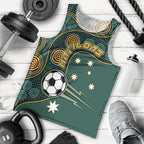 Matildas Game On Men Tank Top Indigenous Dot Art Soccer Ball With Southern Cross Stars